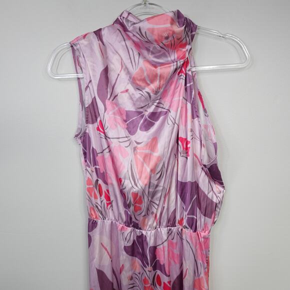 Petal and Pup Amelia Halterneck Dress in Pink Floral - Picture 9 of 15